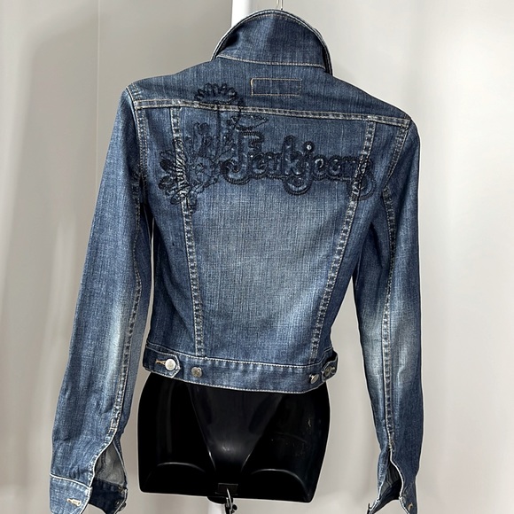 Fcuk blue Jean jacket Size 0 - Picture 2 of 9